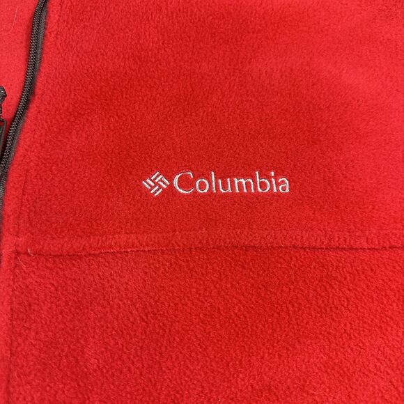 Columbia Sweatshirt Mens XL Red Zip Up Schacket Fleece‎ Outdoors - Picture 2 of 10